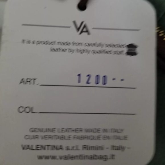 NWT 🇮🇹 Valentina Italian Green Pebbled leather Sling Backpack/Shoulder Bag - Picture 13 of 14